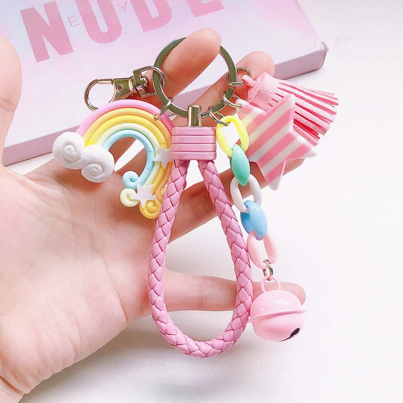 Car Accessories Wholesale - Silicone Keyring For Women Cute Shell