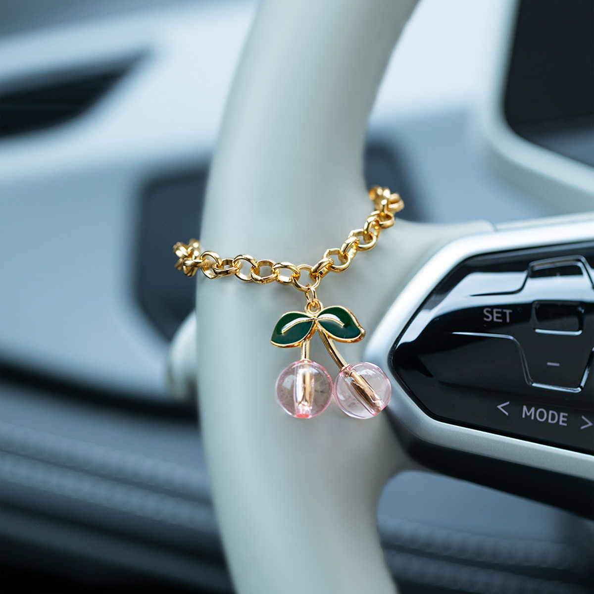 Car Accessories Evil Eye - Light Luxury Transparent Cherry Car Steering