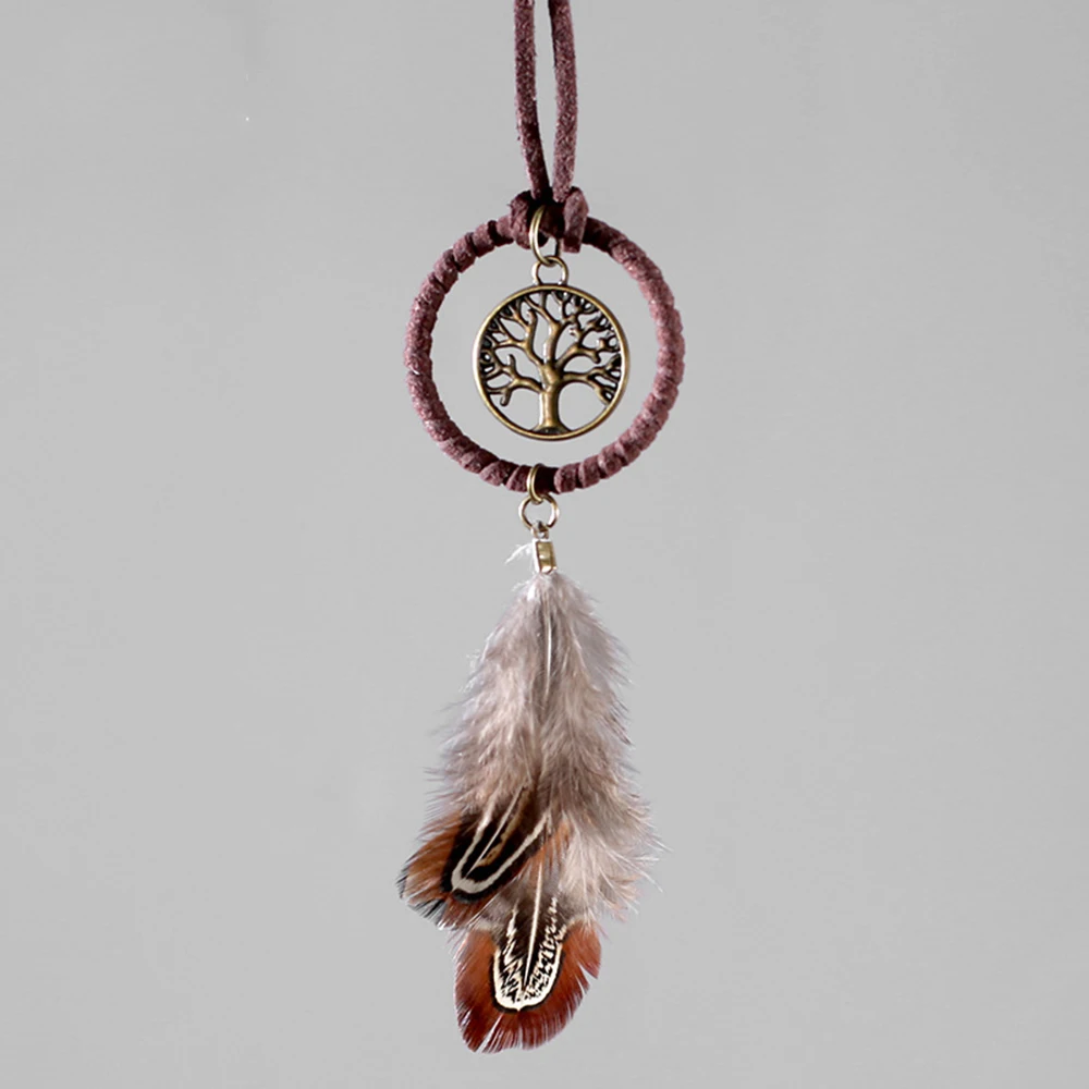 Car Accessories Evil Eye - Car Pendant Ornament Dream Catcher Feather