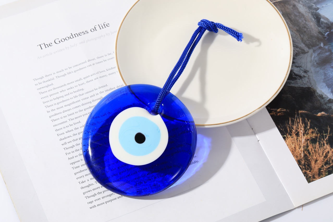 1pc Lucky Eye Glass Blue Turki - đánh giá và giá Car Accessories Evil Eye
