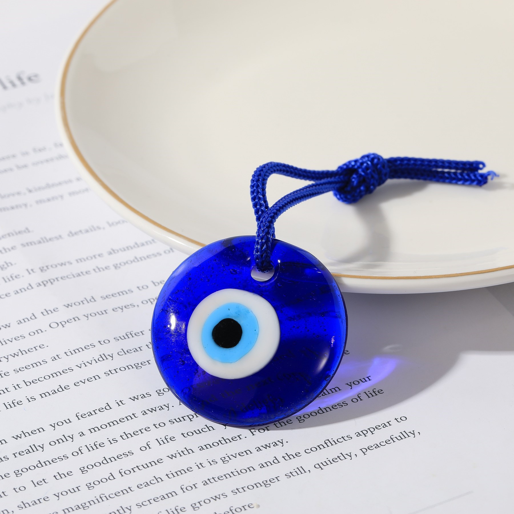1pc Lucky Eye Glass Blue Turki - đánh giá và giá Car Accessories Evil Eye