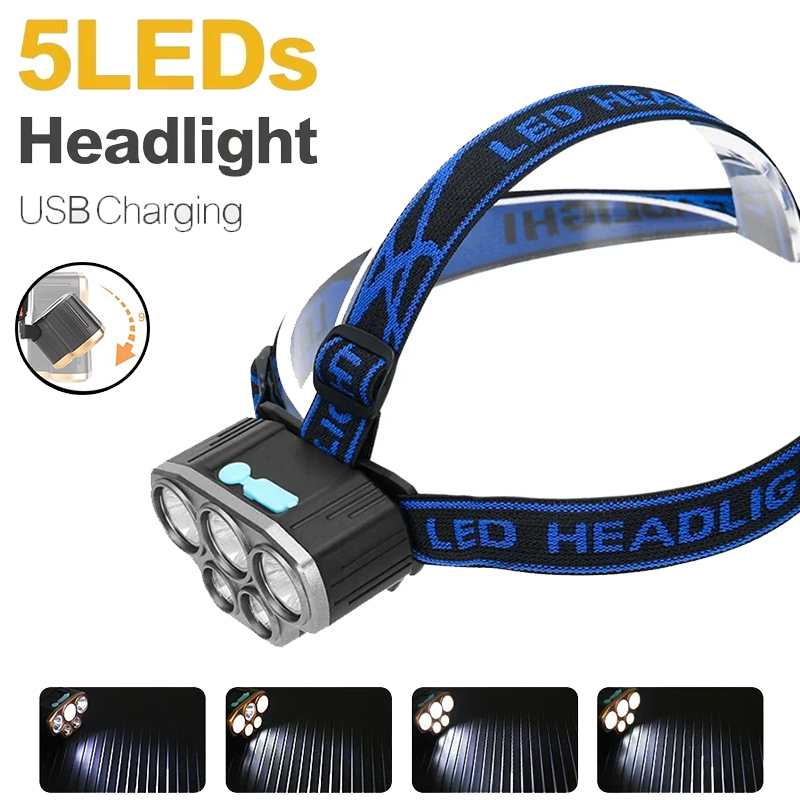 Rechargeable 5 LED Headlight U - đánh giá và giá Led Headlight Bulbs