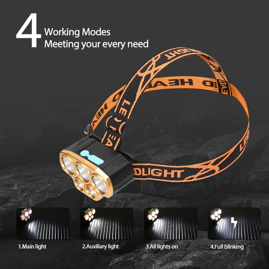 Rechargeable 5 LED Headlight U - đánh giá và giá Led Headlight Bulbs