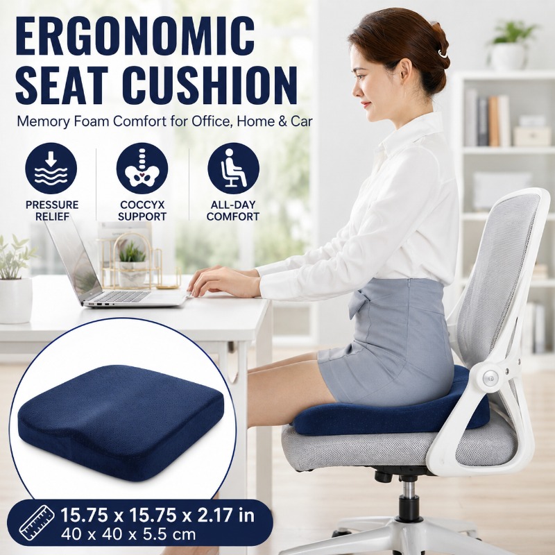 Thick Memory Foam Chair Cushio - đánh giá và giá Car Seat Cushion Memory Foam