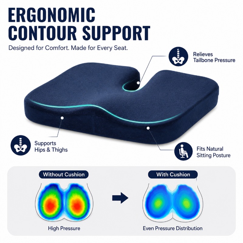 Thick Memory Foam Chair Cushio - đánh giá và giá Car Seat Cushion Memory Foam