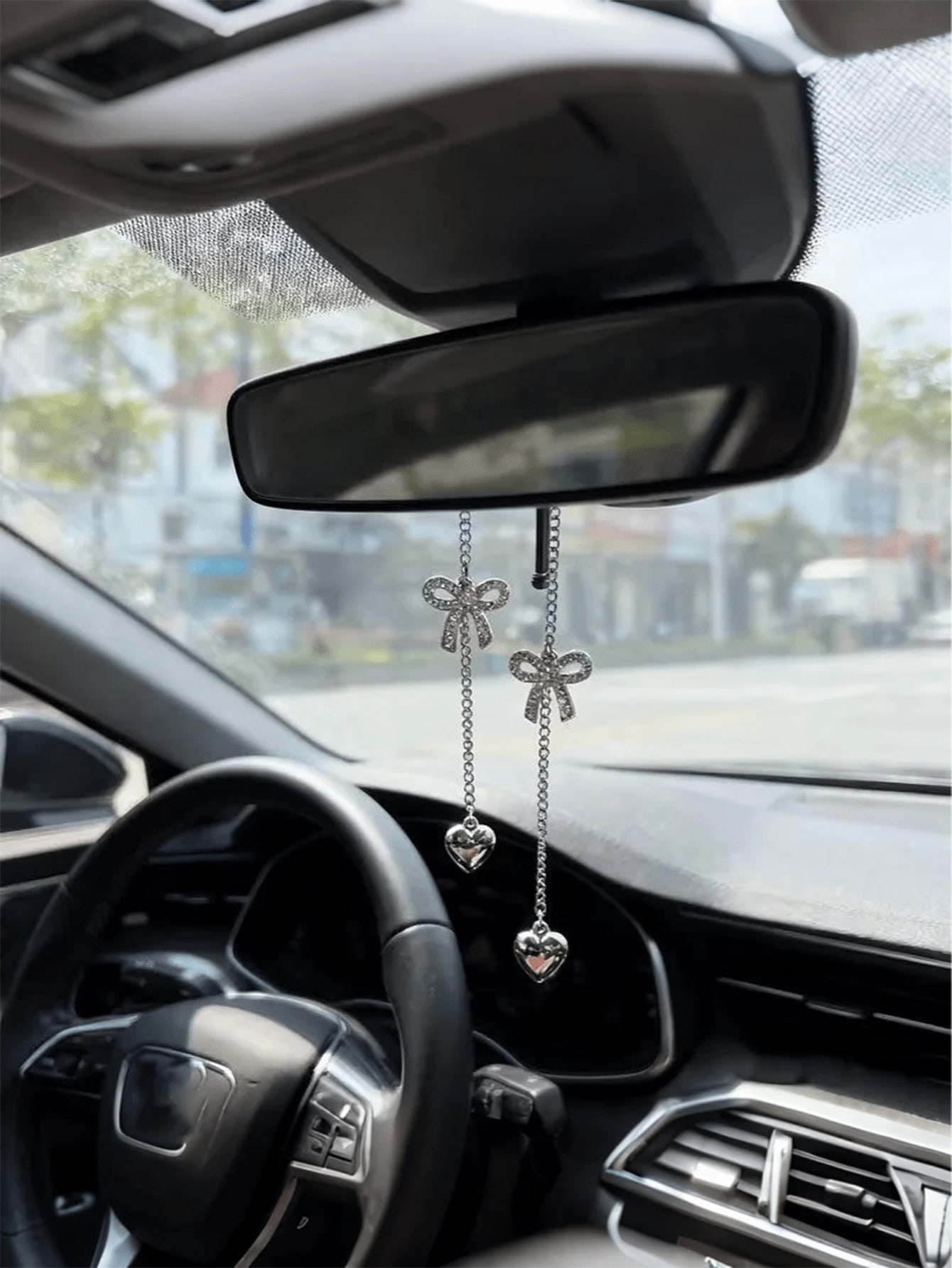 Gold Chain Rhinestone Heart Bo - đánh giá và giá Car Accessories Evil Eye