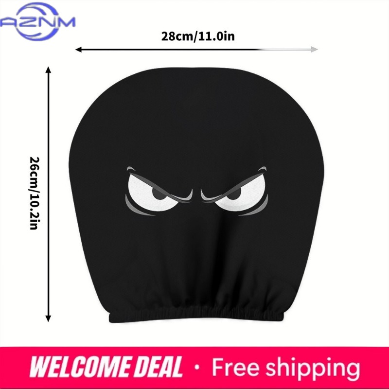 2PCS Evil Eye Printed Car Head - đánh giá và giá Car Accessories Evil Eye