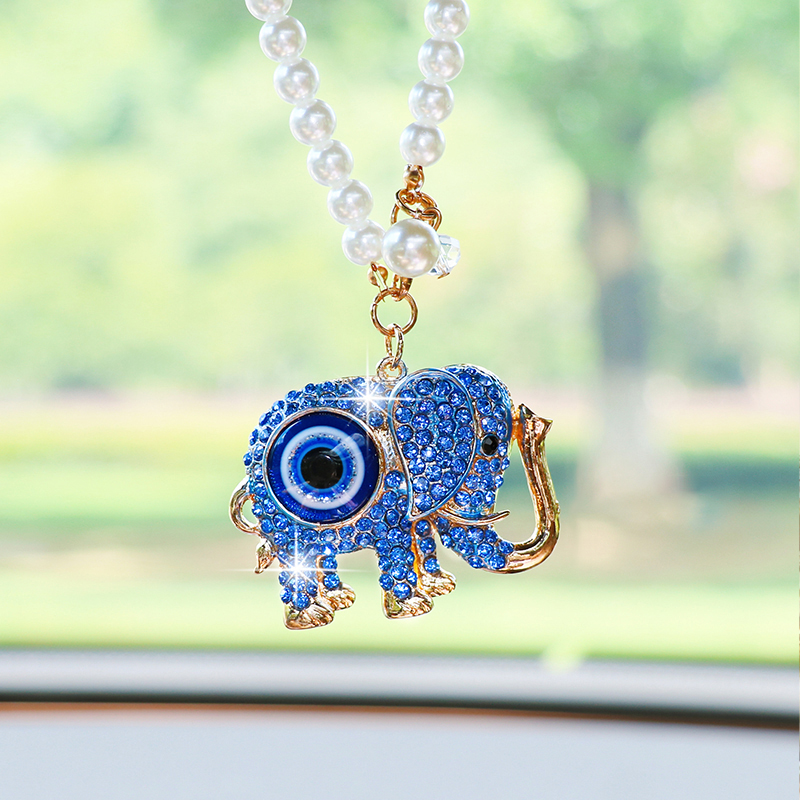 Creative Rhinestone Elephant C - đánh giá và giá Car Accessories Evil Eye