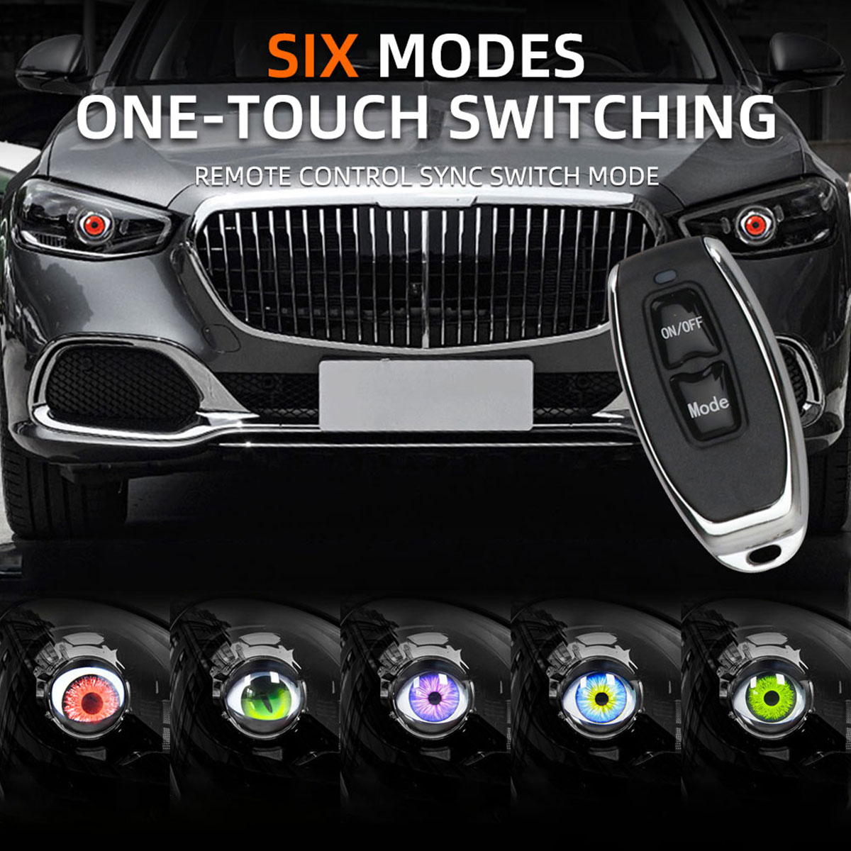 3 Inch Car LED Devil Eyes Demo - đánh giá và giá Car Accessories Evil Eye
